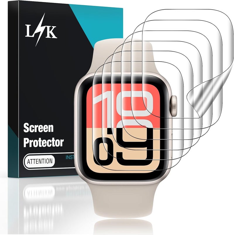 LK LϟK 6 Pack TPU Screen Protector for Apple Watch 40mm SE 3 /SE Series 6/5/4 - Anti Scratch No Bubbles [Touch Sensitive] Upgrade Flexible HD Film for iWatch 40mm 2025 - Image 1